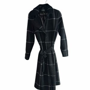 Jones New York Black and White Trench Coat